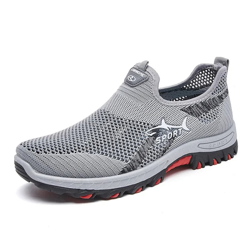 2025 Breathable Hiking Shoes Men Air Mesh Casual Sneakers For Outdoor Lightweight Casual Shoes Men New Fashion Walking Shoes