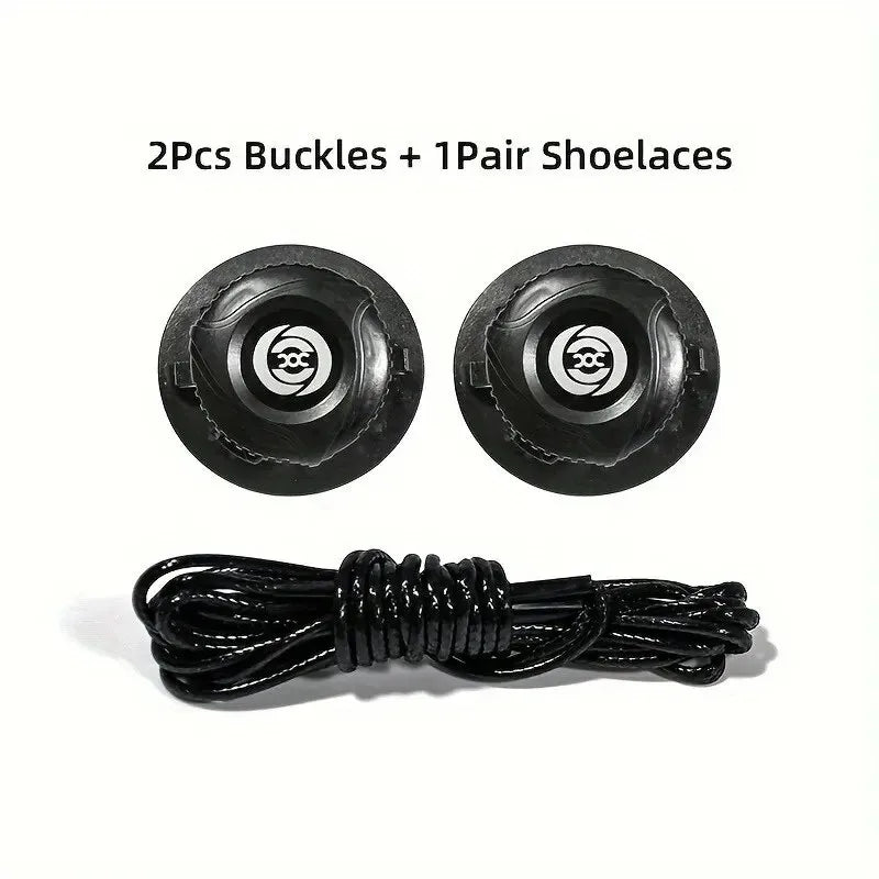 1pair Metal Wire Swivel Automatic Buckle Rope Sneaker ShoeLaces for Kids/Adult No Tie Shoe Laces Quick Lock Shoestrings Sneakers