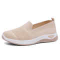 2025 Breathable Wedge Heel Loafers Women Spring Summer Slip On Knitted Sports Shoes Woman Anti Slip Soft Sole Walking Lady Shoes