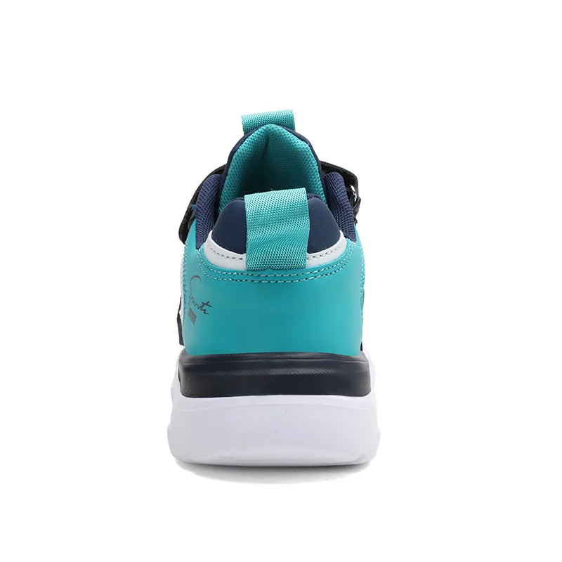 Autumn and Winter Children's Shoes, Boys' Sneakers, Leather Surface, Breathable, Non-Slip, Versatile Sports Shoes for Middle-Aged and Older Children and Primary School Students