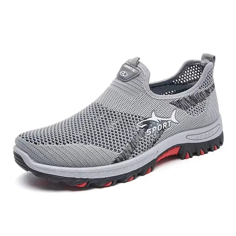 2025 Breathable Hiking Shoes Men Air Mesh Casual Sneakers For Outdoor Lightweight Casual Shoes Men New Fashion Walking Shoes